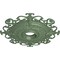 Ekena Millwork Orleans Ceiling Medallion (Canopies up to 8 1/4"), 38 3/8"OD x 6 5/8"ID x 2 7/8"P, Athenian Green CM38OLAGF - alternate 2